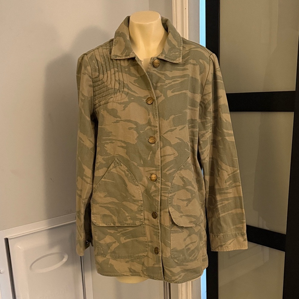 Current/Elliott Olive Camouflage Utility Jacket